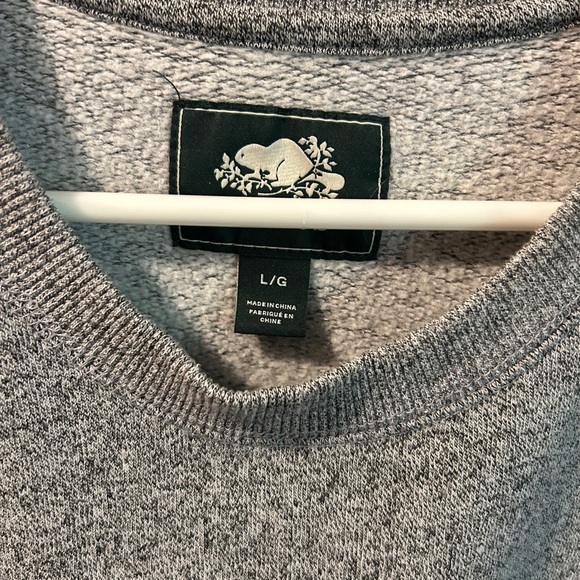 Roots Heather Gray Women's Crew Neck Sweatshirt - Picture 3 of 4